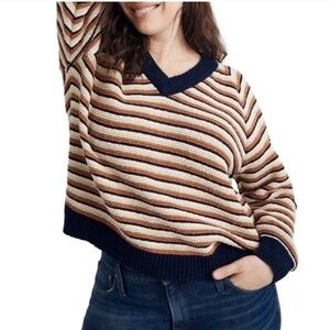 Madewell Arden v-neck crop pullover